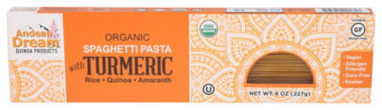 Andean Dream Pasta Spaghetti Turmeric 8 Oz