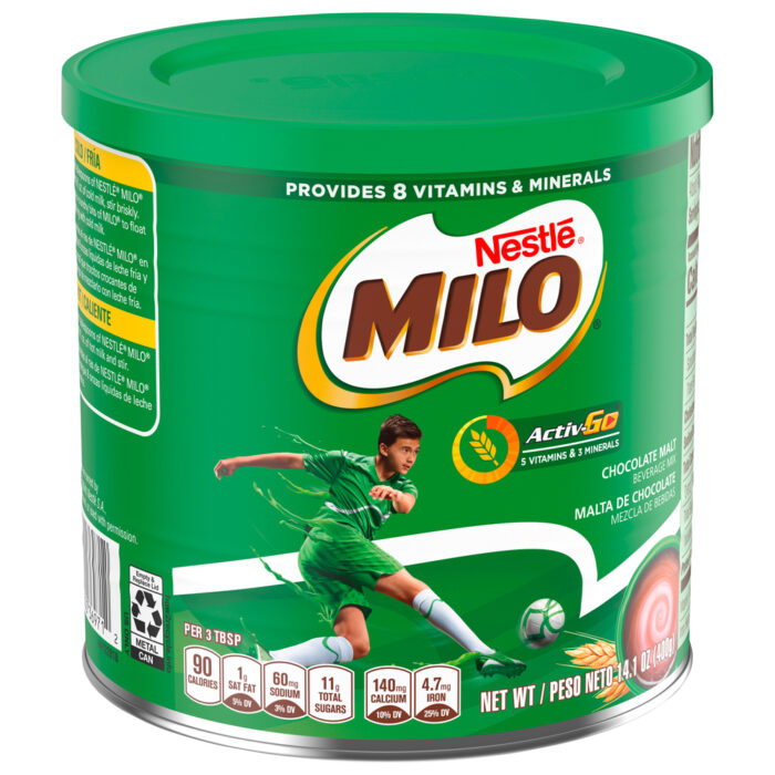 Nestle, Milo Chocolate Flavored Nutritional Drink Mix Canister, Case Of 12, 14.1 Oz - Image 1