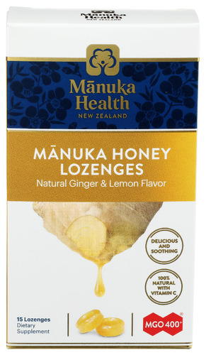 Manuka Health Lozenge Hny Gingr & Lmn 15 Pc