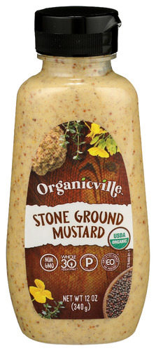 Organicville Mustard Stone Grnd Org 12 Oz