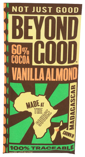 Beyond Good Bar Choc 60 Vanila Almnd 2.64 Oz