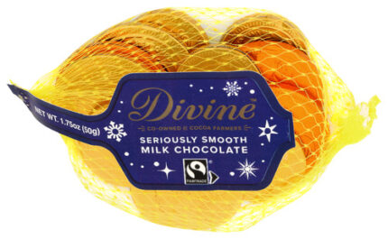 Divine Chocolate Choc Coin Mlk Gold 1.75 Oz