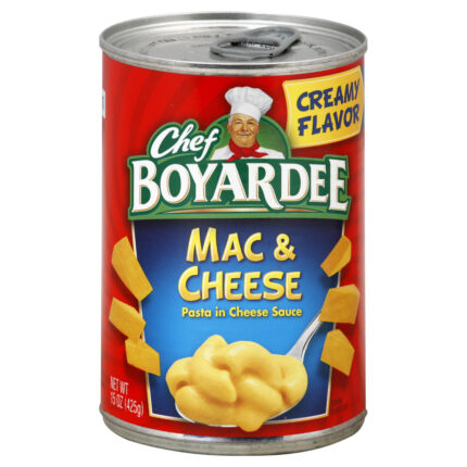 Chef Boyardee, Mac & Cheese Pasta In Cheese Sauce, Case Of 24, 15 Oz