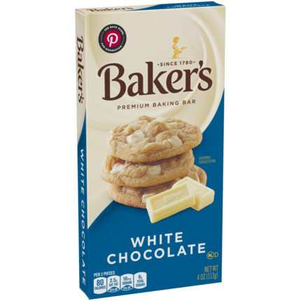 Baker'S, Premium White Chocolate Baking Bar Box, Case Of 12, 4 Oz