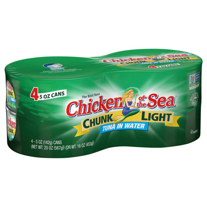 Chicken Of The Sea, Tuna In Water Chunk Light 4 Ct, Case Of 6, 20 Oz - Image 1