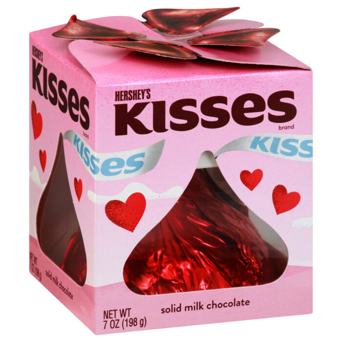Hershey'S, Kisses Valentine'S Giant Milk Chocolate Kiss, Case Of 24, 7 Oz - Image 1