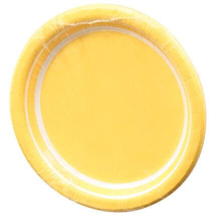 Sensations, Soft Yellow Plates, Case Of 12, 10 Ct