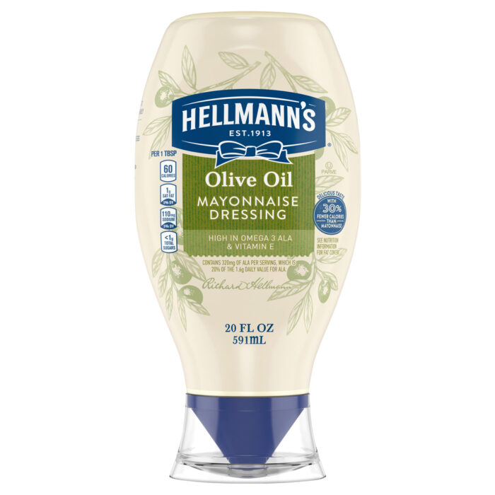Hellmann'S, Mayonnaise Dressing With Olive Oil, Case Of 12, 20 Fl Oz - Image 1