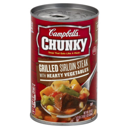 Campbell'S, Chunky Sirloin Steak With Hearty Vegetables Can, Case Of 12, 18.8 Oz