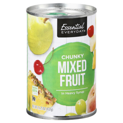 Essential Everyday, In Heavy Syrup Chunky Mixed Fruit, Case Of 12, 15.25 Oz