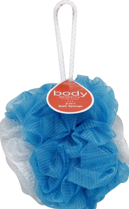 Body Benefits, 2-In-1 Bath Sponge, Case Of 4, 1 Ct