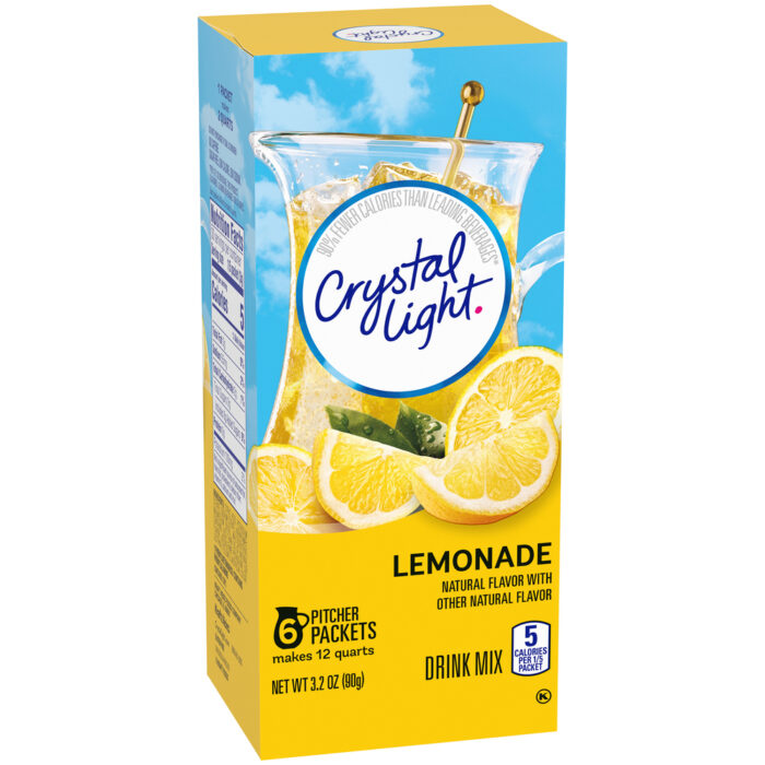 Crystal Light, Lemonade Drink Mix Packets, Case Of 12, 3.2 Oz - Image 1