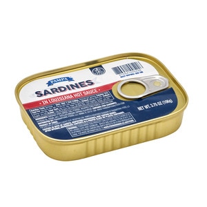 Pampa, Sardines In Louisiana Hot Sauce, Case Of 12, 3.75 Oz