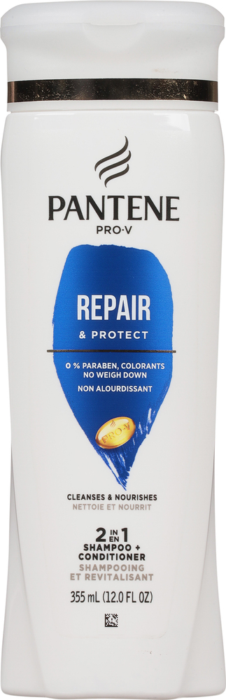 Pantene, Pro-V 2 In 1 Shampoo + Conditioner Repair & Protect, Case Of 6, 12 Fl Oz
