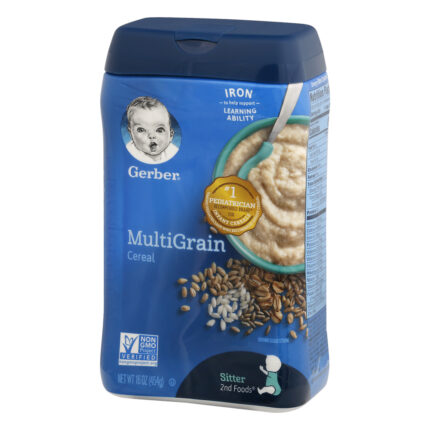 Gerber, 2Nd Foods Cereal For Baby Grain And Grow Baby Cereal Multigrain Canister, Case Of 6, 16 Oz
