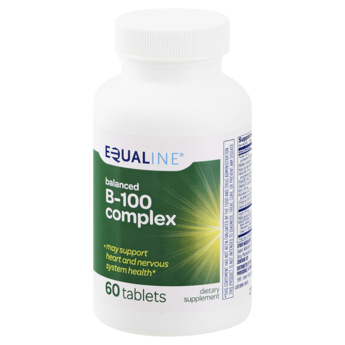 Equaline, Balanced Vitamin B 100 Complex Tablets, Case Of 3, 60 Ct - Image 1