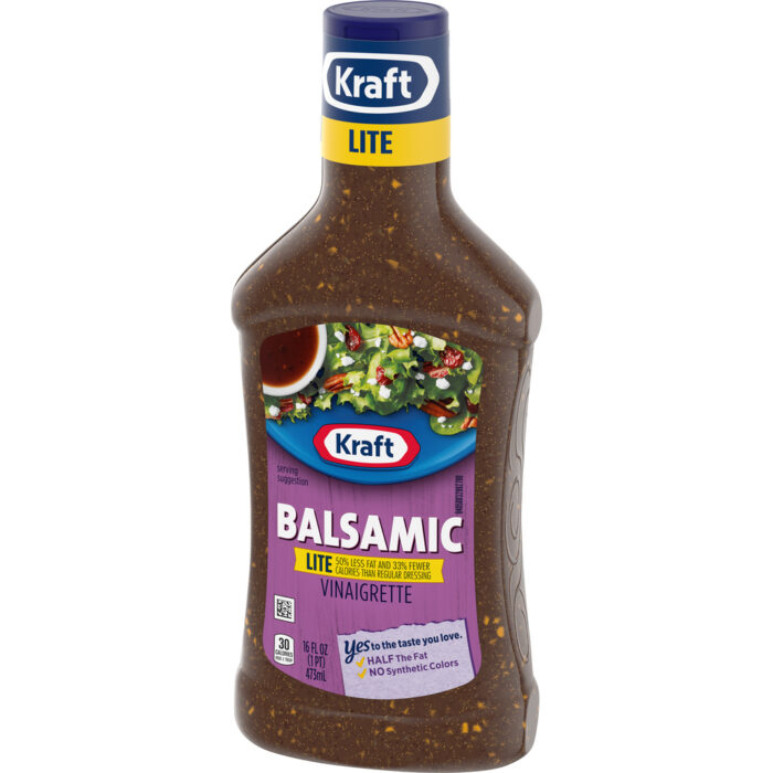 Kraft, Balsamic Vinaigrette Lite Dressing Bottle, Case Of 6, 16 Fl Oz - Image 1