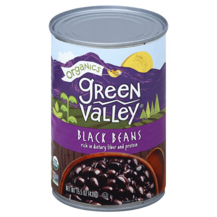 Green Valley, Organic Black Beans, Case Of 12, 15.5 Oz