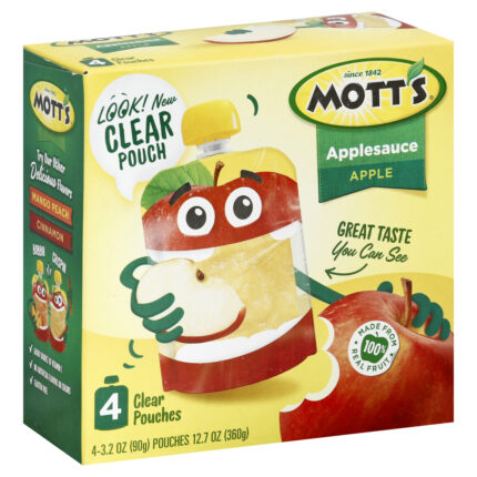 Mott'S, Apple Sauce 4Ct/3.2 Oz, Case Of 6, 12.8 Oz