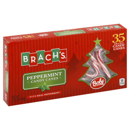 Brach'S, Peppermint Candy Canes, Case Of 24, 5.25 Oz