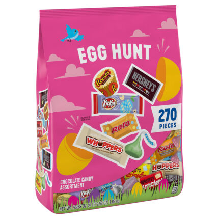 Hershey'S, Hershey Egg Hunt Chocolate Assortment Candy Easter Bulk Variety Bag 270 Pieces, Case Of 5, 66.58 Oz