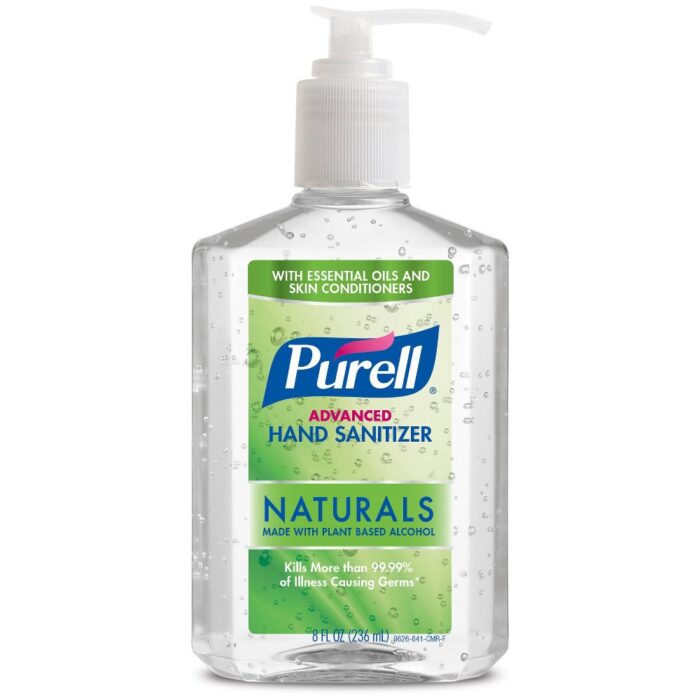Purell, Hand Sanitizer Naturals With Plant Based Alcohol Pump , Case Of 12, 8 Fl Oz - Image 1
