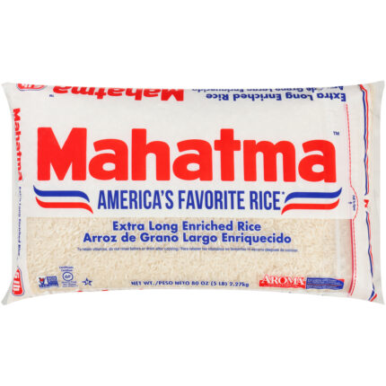 Mahatma, Extra Long Enriched Rice Bag, Case Of 8, 5 Lb