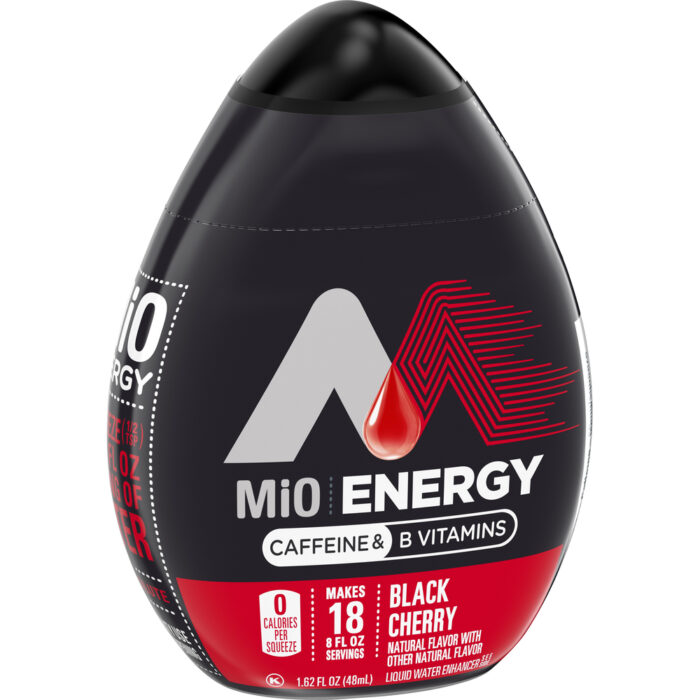 Mio, Energy Black Cherry Liquid Water Enhancer Caffeinated Bottle, Case Of 12, 1.62 Fl Oz - Image 1