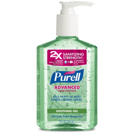 Purell, Aloe Scent Gel Advanced Hand Sanitizer, Case Of 12, 8 Fl Oz