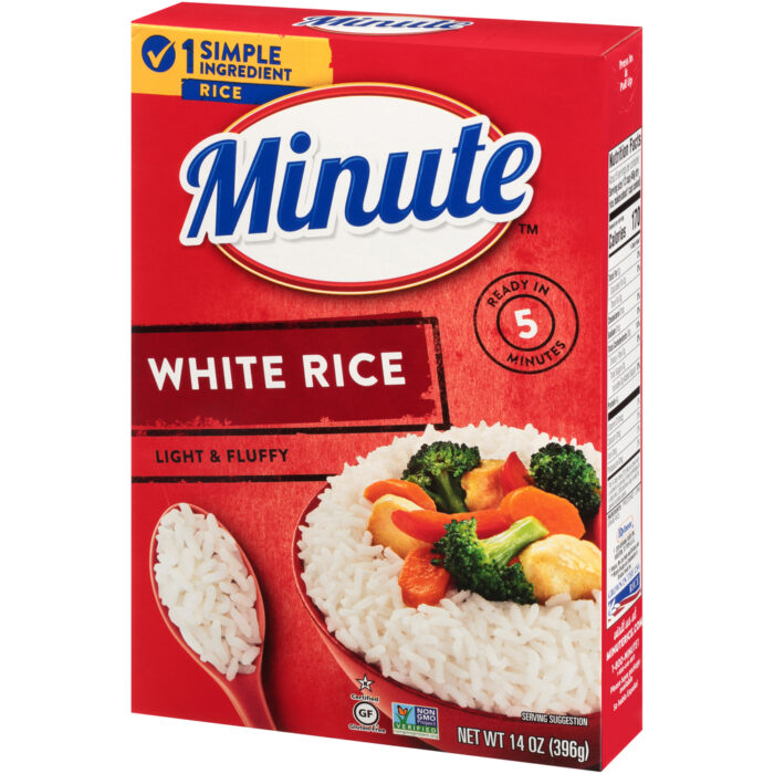 Minute, White Rice, Case Of 12, 14 Oz - Image 1