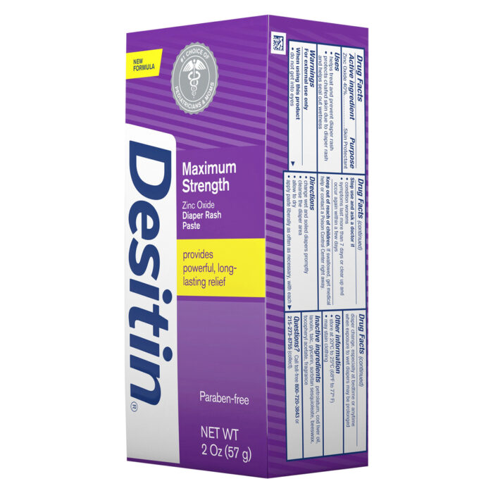 Desitin, Maximum Strength Baby Diaper Rash Cream Travel Size, Case Of 6, 2 Oz - Image 1
