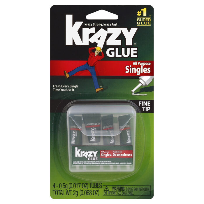 Krazyglue, Instant Krazy Glue All Purpose Single Tube 4 Tube Per Package, Case Of 12, .07 Oz - Image 1