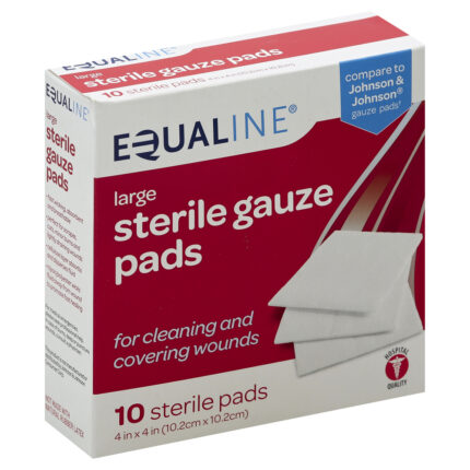 Equaline, Sterile Gauze Pads Large 4 X 4 Inch, Case Of 6, 10 Ct