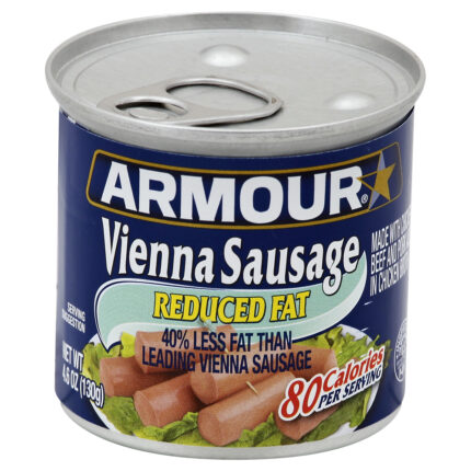 Armour, Reduced Fat Vienna Sausage, Case Of 24, 4.6 Oz
