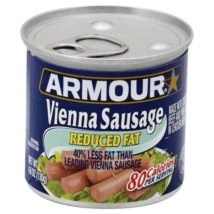 Armour, Reduced Fat Vienna Sausage, Case Of 24, 4.6 Oz - Image 1