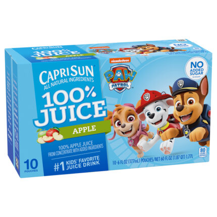 Capri Sun, Paw Patrol 100% Apple Juice, Case Of 4, 60 Fl Oz
