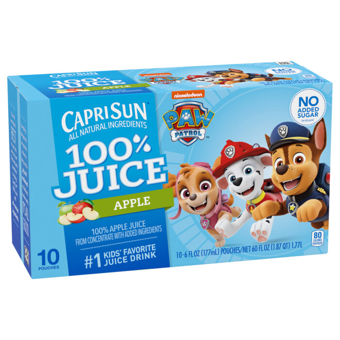 Capri Sun, Paw Patrol 100% Apple Juice, Case Of 4, 60 Fl Oz - Image 1