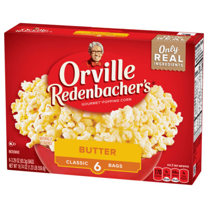 Orville Redenbacher'S, Gourmet Butter Popping Corn 6 Classic Bags, Case Of 6, 19.74 Oz