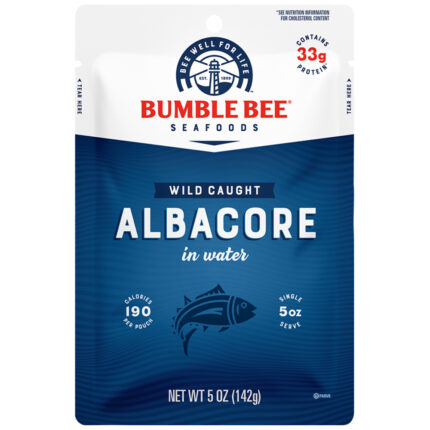 Bumble Bee, Wild-Caught Albacore Tuna In Water Pouch, Case Of 12, 5 Oz