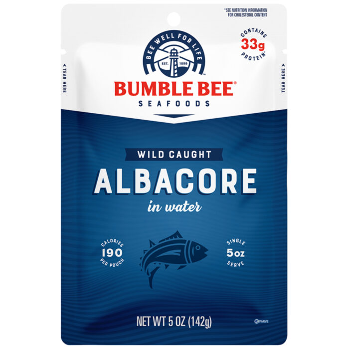 Bumble Bee, Wild-Caught Albacore Tuna In Water Pouch, Case Of 12, 5 Oz - Image 1