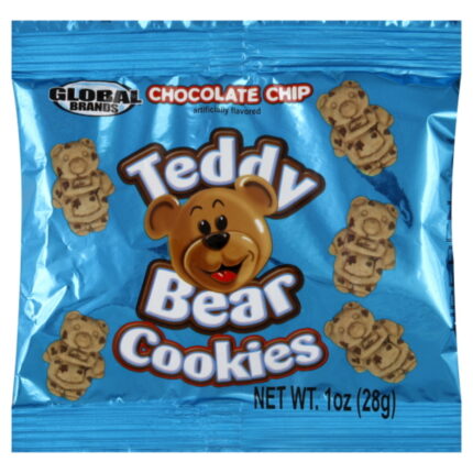 Global Brands, Teddy Bear Cookies Chocolate Chips, Case Of 12, 1 Oz