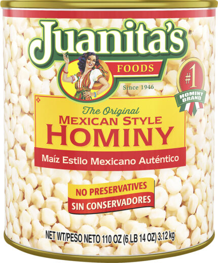 Juanita'S Foods, Mexican Style The Original Hominy, Case Of 6, 110 Oz