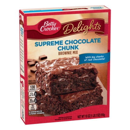 Betty Crocker, Delights Supreme Chocolate Chunk Brownie Mix, Case Of 12, 18 Oz
