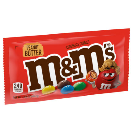 M&M'S, Peanut Butter Chocolate Candy, Case Of 24, 1.63 Oz
