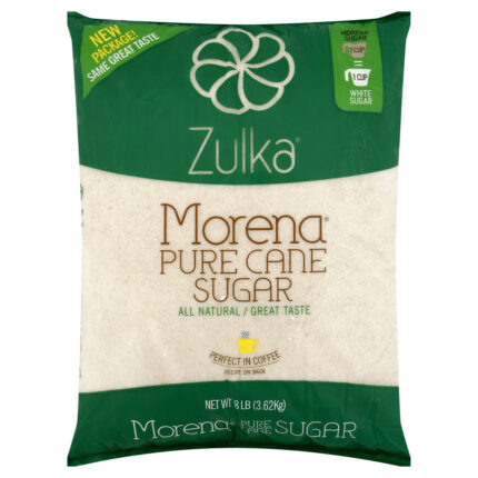 Zulka, Pure Cane Sugar, Case Of 5, 8 Lb