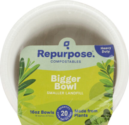 Repurp Bowls,Compostable,16 Oz 20 Ct