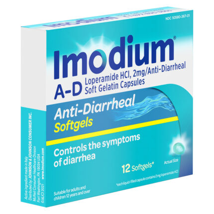 Imodium, A D Anti-Diarrheal Softgels Loperamide Hydrochloride, Case Of 6, 12 Ct