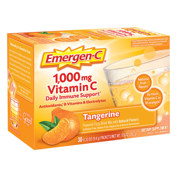 Emergen-C, Daily Immune Support Vitamin C 1000Mg Dietary Supplement Packets Tangerine, Case Of 3, 30 Ct - Image 1