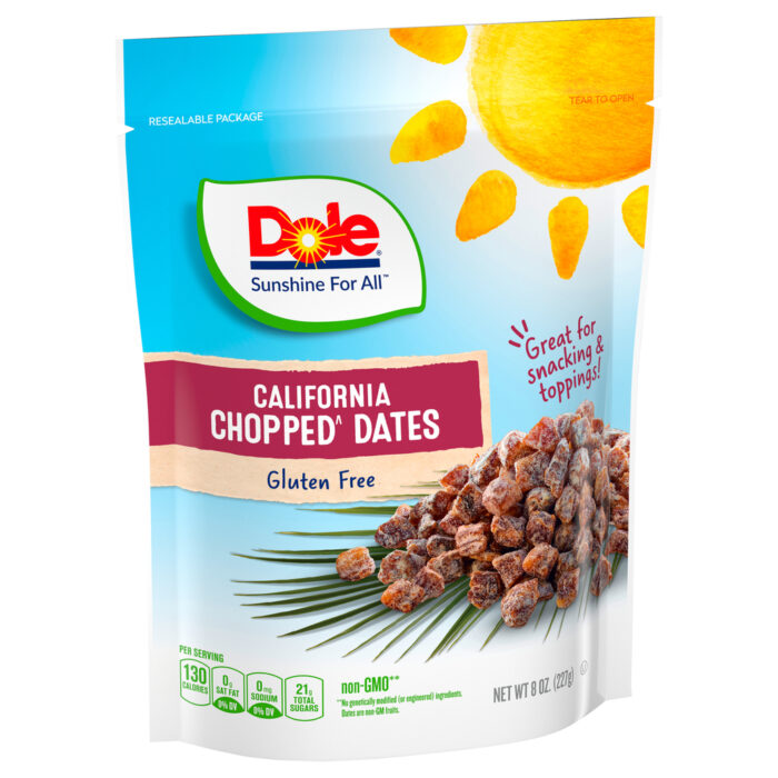 Dole, California Chopped Dates Pouch, Case Of 12, 8 Oz - Image 1