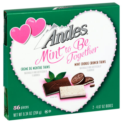 Andes, Creme De Menthe Mint Cookie Crunch Thins, Case Of 12, 9.34 Oz